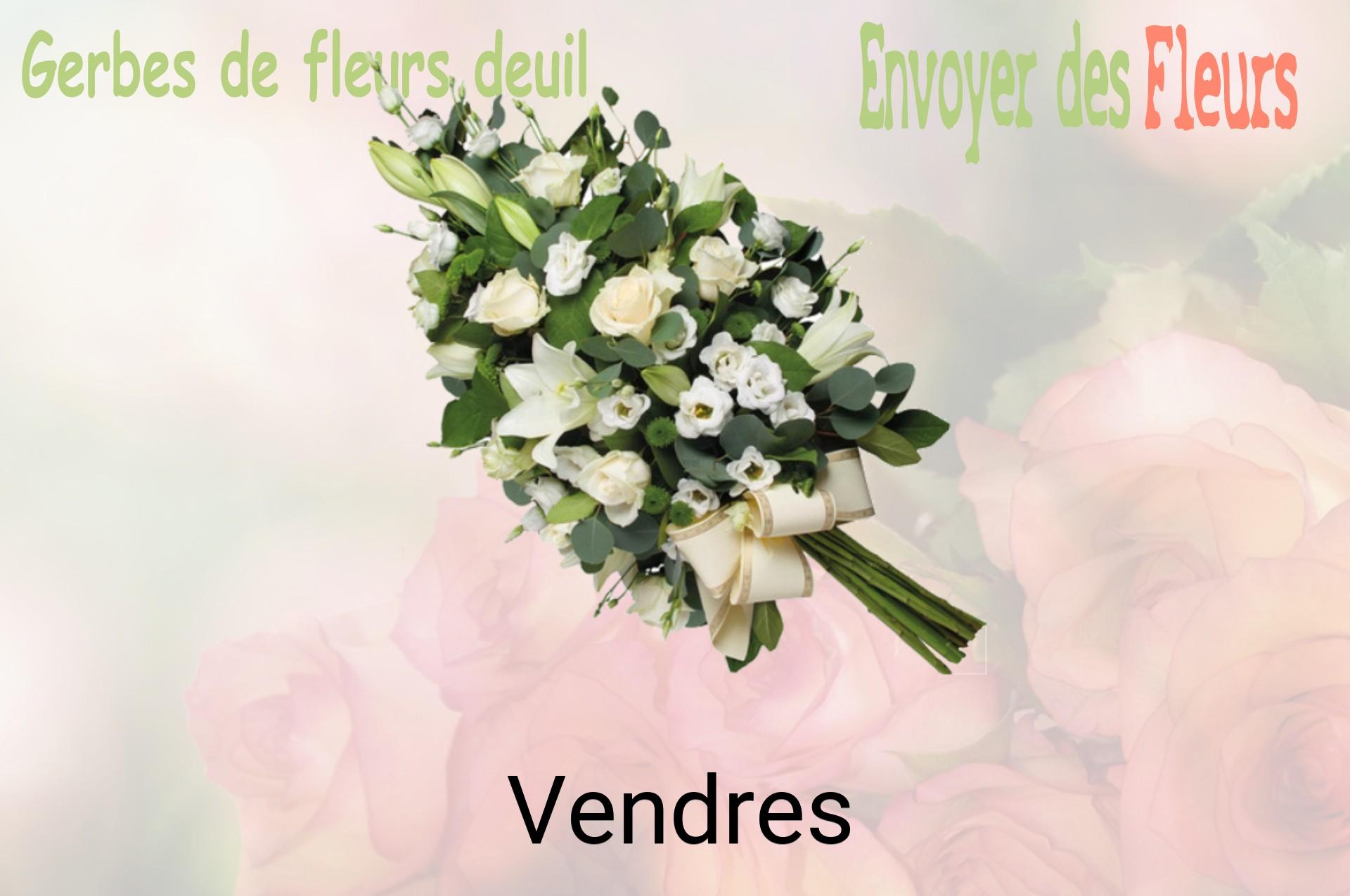 Gerbe de fleurs de deuil livrée à Vendres